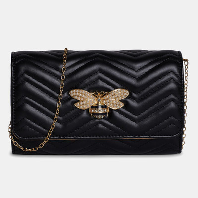 

Miss CL Women Casual Black Leatherette Sling Bag