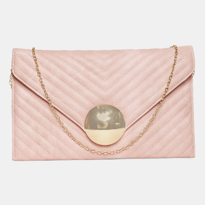 

Miss CL Women Casual Pink Leatherette Sling Bag