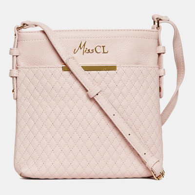 

Miss CL Women Casual Pink Leatherette Sling Bag