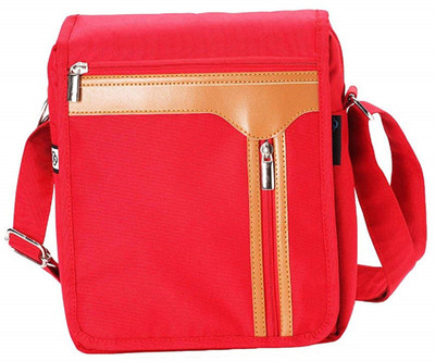 

SOFLEX Men & Women Casual Red Nylon Sling Bag
