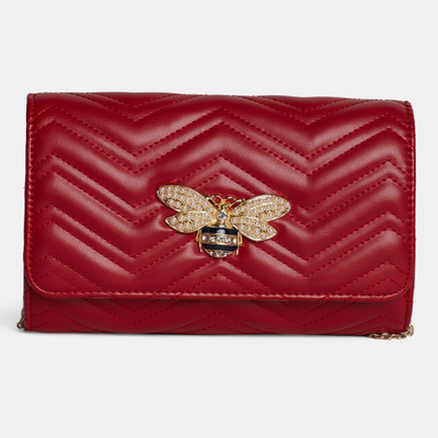 

Miss CL Women Casual Red Leatherette Sling Bag