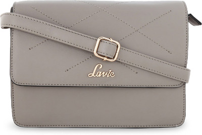 

Lavie Women Evening/Party Grey Leatherette Sling Bag