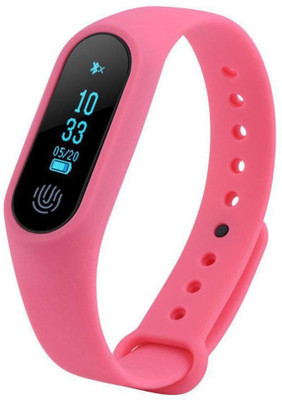 

BREEL Intelligence Health Bracelet Activity Tracker with Bluetooth heart rate monitor Waterproof Touch Led Smart Fitness Band(Pink Strap, Size : Unisex)