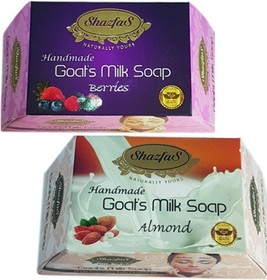 ShazfaS Goat's Milk Soap Combo (Berries and Cinnamon)(170 g, Pack of 2)
