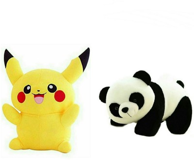 soniya enterprises panda-36cm and Pikachu  - 40 cm(Black, Yellow)