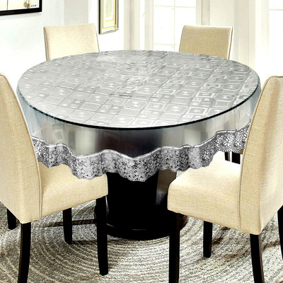 

E-Retailer Self Design 6 Seater Table Cover(White, Cotton)