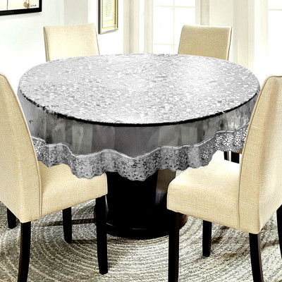 

E-Retailer Self Design 6 Seater Table Cover(White, Cotton)