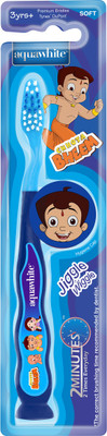 

aquawhite CHHOTA BHEEM Jiggle Wiggle Toothbrush with 2 D CHHOTA BHEEM Image on Hygiene Cap, Suction Cup & Tongue Cleaner, Blue, Health & Personal Care. Soft Toothbrush