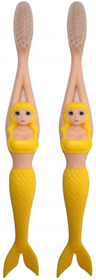 

Prime Cartoon Design Tooth Brush for Kids Use, Set Of 2, Yellow Soft Toothbrush(Pack of 2)