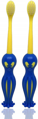 

Prime Octopus Design Cartoon Character Tooth Brush for Kids Use, Set of 2, Multicolor Extra Soft Toothbrush(Pack of 2)