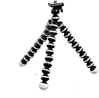 

PH Artistic 6Inch Long Portable Adjustable Mini Flexible Octopus Mobile Camera Tripod For Canon Nikon Sony Cameras, Camcorders, Action Cameras and With Universal Mobile Clip Holder Bracket for Mobiles Tripod(Black, Supports Up to 1000)
