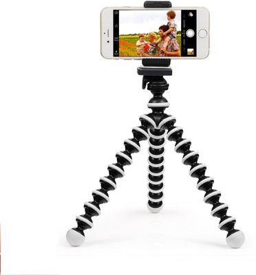 

BJORK Universal MOBILE/CAMERA HOLDER STAND WITH 360 ANGLE ROTATION Tripod fully flexible foldable selfie stick design shooting/action camera /dslr camera mobile holder Octopus Stand/mobile Holder Gorillapod Tripod 10" INCH Tripod, Tripod Kit(Multicolor, S