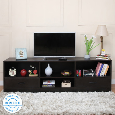 Home Full Bliss Engineered Wood TV Entertainment Unit(Finish Color - Wenge)