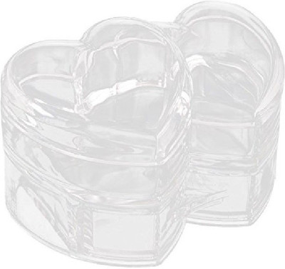 

Style Eva Stylish Heart Shapede Box Clear Acrylic Cosmetic Makeup Case Lipstick Organizer Holder Jewelry Storage Box Jewelry Storage Box Vanity Box(Transparent)