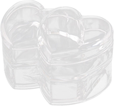 

Style Eva Stylish Heart Shapede Box Clear Acrylic Makeup Cosmetic Organizer Brush Display Holder Jewelry Storage Box Jewelry Storage Box Vanity Box(Transparent)