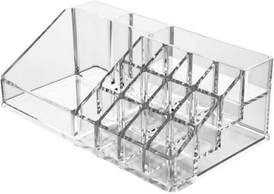 

Flipco Cosmetic Makeup Jewellery Lipstick Storage Organiser Box (16 Compartment) LIPSTIC BOX Vanity Box(CLEAR)