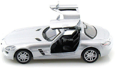 

Emob 1:36 Scale Die Cast Metal Silver Mercedez Benz Pull Back Car Toy with Openable Doors(Multicolor)