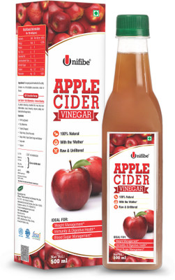

Unifibe Natural Apple Cider Vinegar with Mother of Vinegar – 500 ml | Raw, Unfiltered & Unpasteurized Vinegar(500 ml)