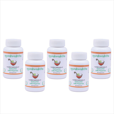 

Ayurshreshtha Curcumin Extract 300 Veg Capsules ( 95% Curcuminoids with Piperine (500mg)(300 No)