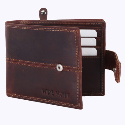 

Hide Hunt Men Casual Brown Genuine Leather Wallet(4 Card Slots)
