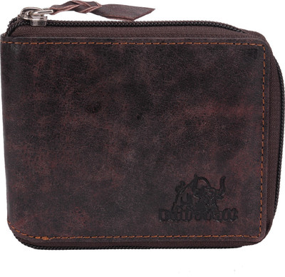 

Bull Kraft Men Casual Brown Genuine Leather Wallet(6 Card Slots), Brown-05