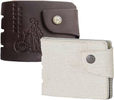 

Peacock Mundkar Boys Casual Multicolor Artificial Leather Wallet(6 Card Slots), Black;white