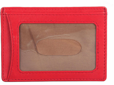 

ADAMIS Men Red Genuine Leather Card Holder(3 Card Slots)