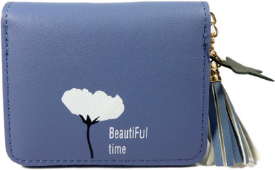

SB Women Blue Artificial Leather Wallet(4 Card Slots)