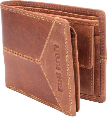 

Bull Kraft Men Formal Brown Genuine Leather Wallet(6 Card Slots), Tan-03
