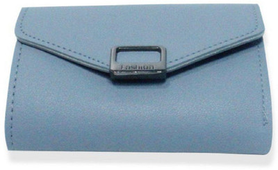 

NAACHAS Women Blue Genuine Leather Wallet(4 Card Slots), Light blue