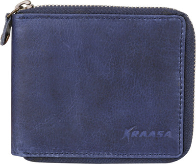 

Kraasa Men Blue Genuine Leather Wallet(5 Card Slots), Navy