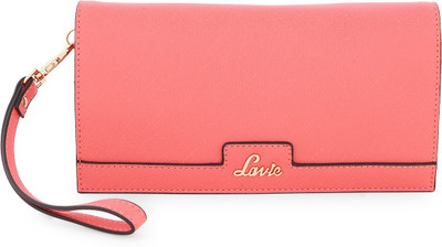 

Lavie Women Casual Pink Artificial Leather Wallet(8 Card Slots), Coral