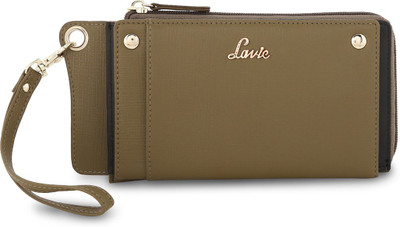 

Lavie Women Trendy Green Artificial Leather Wallet(16 Card Slots), Olive