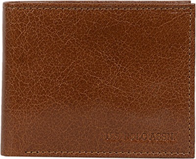 

U.S. Polo Assn Men Casual Brown Genuine Leather Wallet(8 Card Slots), Tan