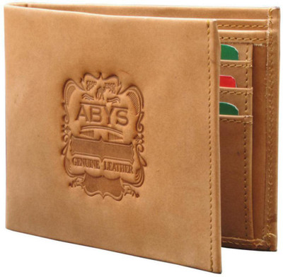 

ABYS Men Tan Genuine Leather Wrist Wallet(8 Card Slots)