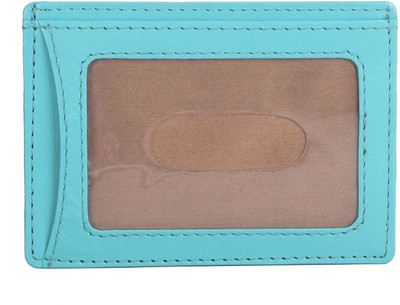 

ADAMIS Men Blue Genuine Leather Card Holder(3 Card Slots), Turquoise