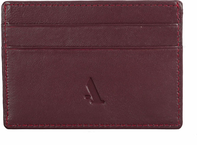 

ADAMIS Men Maroon Genuine Leather Card Holder(3 Card Slots), Wine