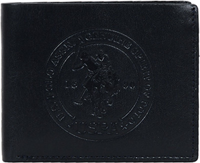 

U.S. Polo Assn Men Casual Black Genuine Leather Wallet(8 Card Slots), Navy