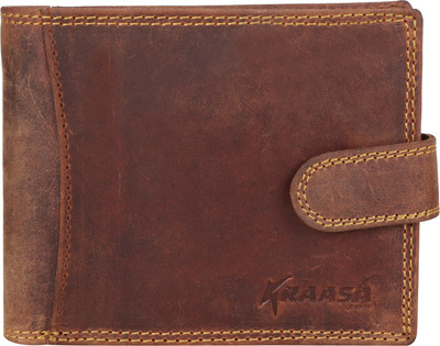 

Kraasa Men Casual Brown Genuine Leather Wallet(6 Card Slots)