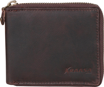 

Kraasa Men Casual Brown Genuine Leather Wallet(5 Card Slots)