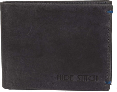 

Hidestitch Men Casual Black Genuine Leather Wallet(7 Card Slots), Black-01