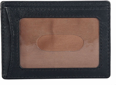 

ADAMIS Men Black Genuine Leather Card Holder(3 Card Slots)