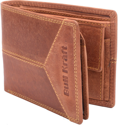 

Bull Kraft Men Tan Genuine Leather Wallet(7 Card Slots), Tan-03