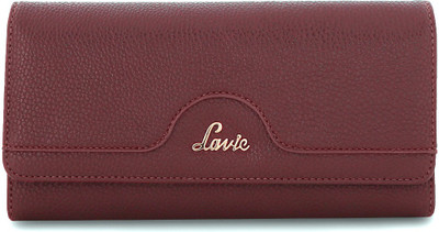 

Lavie Women Casual Maroon Artificial Leather Wallet(10 Card Slots), Burgendy