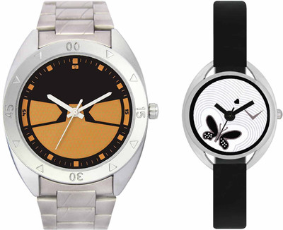 

VALENTIME VL03VT01 New Latest Stylish Designer Collection Leather Combo Couple Silver Metal bracelet Fancy Casual Best Offer Watch - For Men & Women