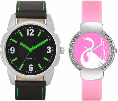 

VALENTIME VL26VT24 New Latest Stylish Designer Collection Leather Combo Diamond Couple Fancy Casual Best Offer Watch - For Men & Women