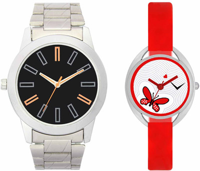

VALENTIME VL01VT04 New Latest Stylish Designer Collection Leather Combo Couple Silver Metal bracelet Fancy Casual Best Offer Watch - For Men & Women
