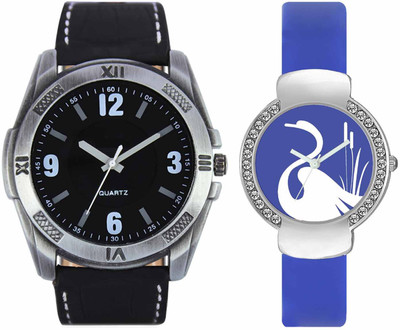

VALENTIME VL34VT23 New Latest Stylish Designer Collection Leather Combo Couple Fancy Casual Diamond Best Offer Watch - For Men & Women