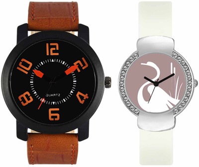 

VALENTIME VL20VT26 New Latest Stylish Designer Collection Leather Combo Couple Fancy Diamond Party Best Offer Watch - For Men & Women