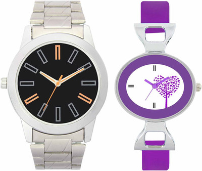 

VALENTIME VL01VT28 New Latest Stylish Designer Collection Leather Combo Couple Silver Metal bracelet Fancy Casual Best Offer Watch - For Men & Women
